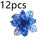 Glitter Artifical Christmas Flowers  Tree Decorations For Home