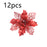 Glitter Artifical Christmas Flowers  Tree Decorations For Home