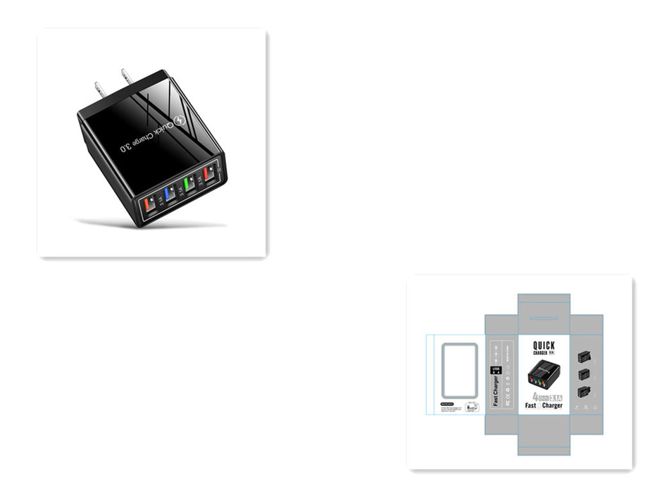 Fast Phone Charger | 4 Ports Phone Adapter | RJ2