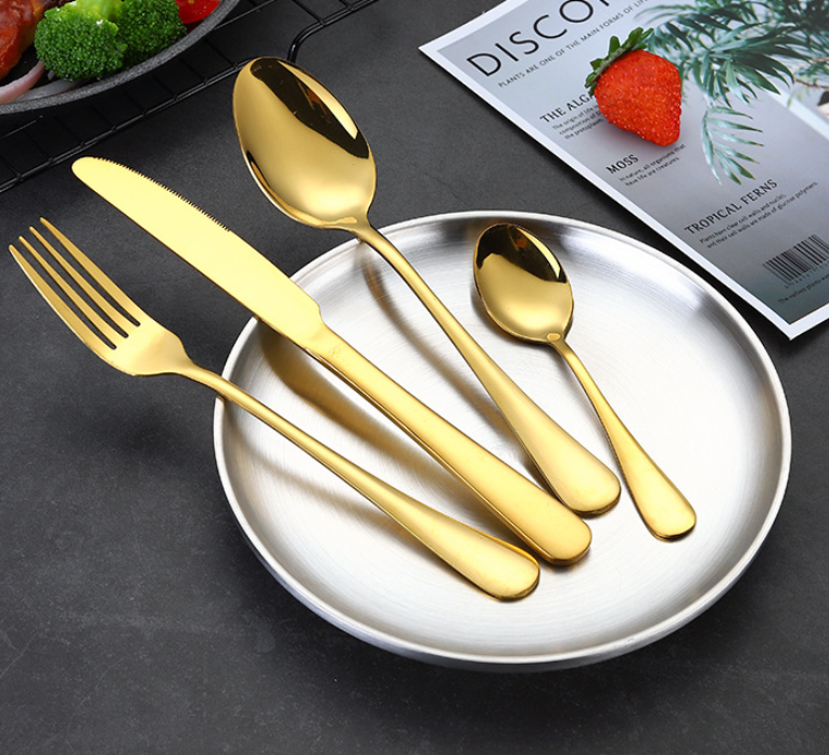 Stainless Steel Cutlery Set | Golden Cutlery Set | RJ2