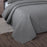 DaDa Bedding Floral Vintage Stone Wash Grey Matelassé Ash Silver Diamond Pattern Quilted Bedspread Set (JHW855)