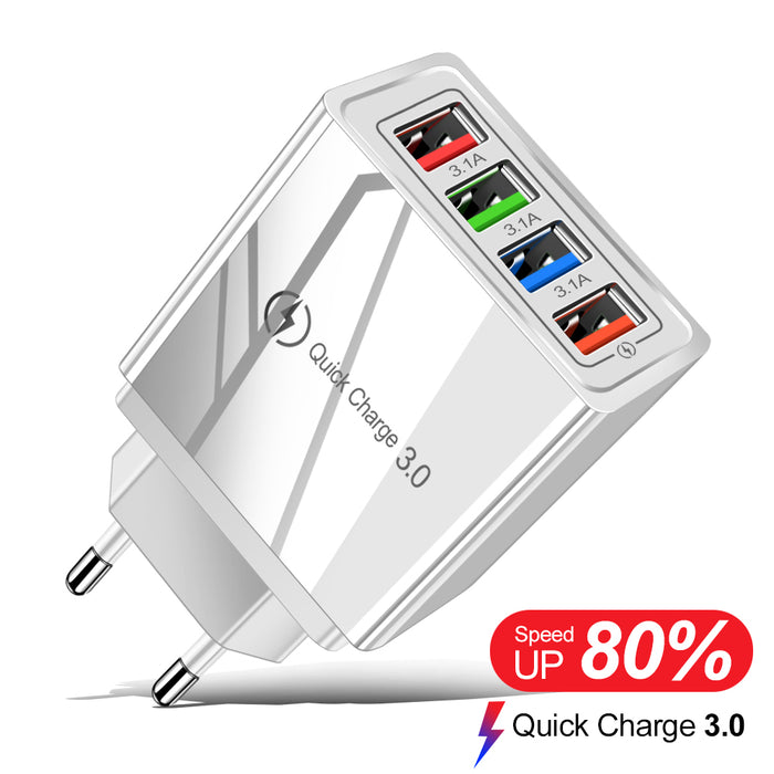 Fast Phone Charger | 4 Ports Phone Adapter | RJ2