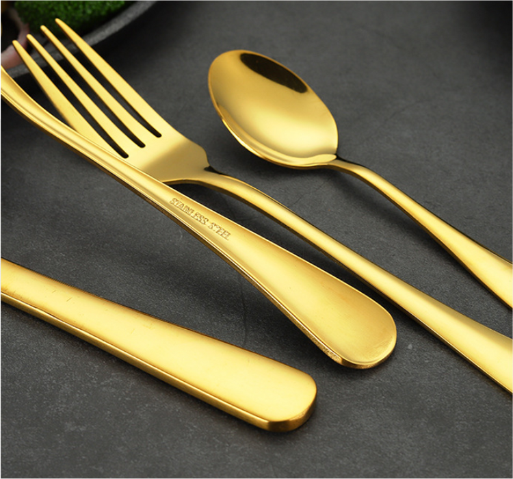 Stainless Steel Cutlery Set | Golden Cutlery Set | RJ2