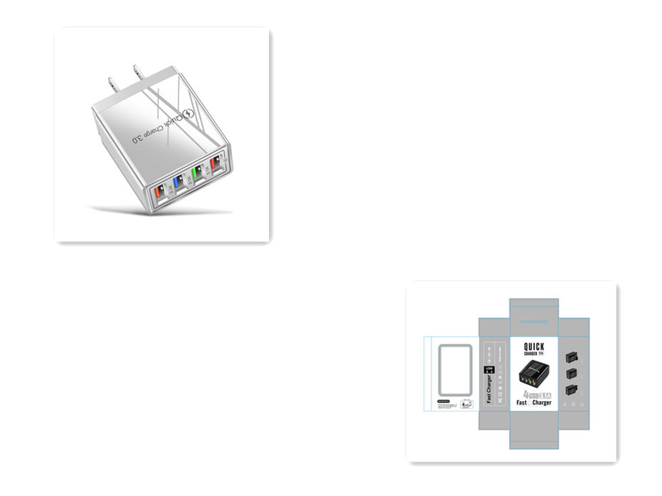 Fast Phone Charger | 4 Ports Phone Adapter | RJ2